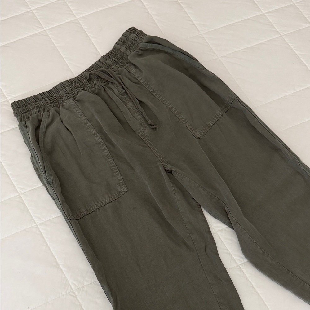 Dark Olive Soft Elastic Joggers